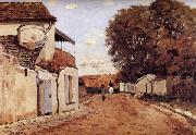 Alfred Sisley Street in Louveciennes oil painting